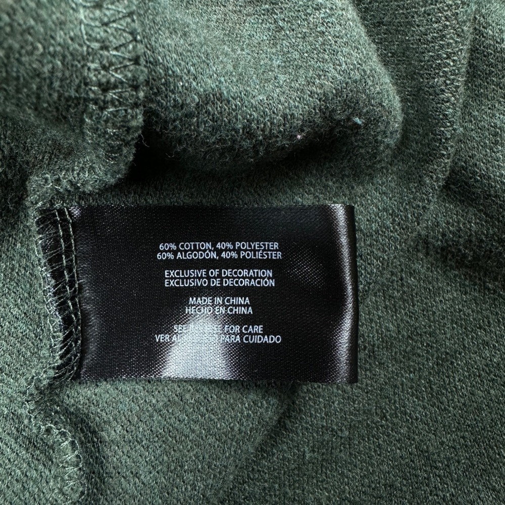 Banana Republic Mens XXL Quarter Zip Pullover Sweater Dark Green Ribbed Texture - Picture 4 of 6
